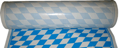 Biertischdecke mit Bayernraute in weiß / blau
